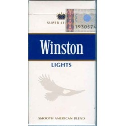 WINSTON LIGHTS with Iran Tax Label & Persian Health Warning Unopened Full Cigarette Pack
