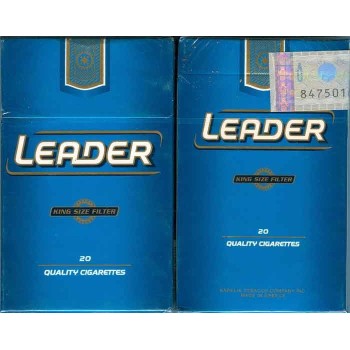 Greece Greek LEADER King Size Filter with Iran Tax Label & Persian Health Warning Unopened Full Cigarette Pack