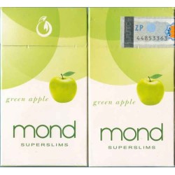 U.A.E. MOND Super Slim Lights Apple Flavor with Iran Tax Label Unopened Full Cigarette Pack