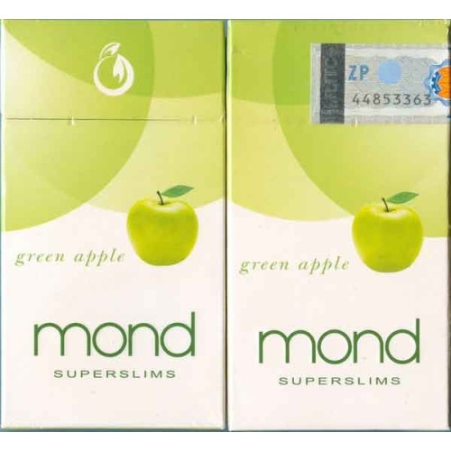 U.A.E. MOND Super Slim Lights Apple Flavor with Iran Tax Label Unopened Full Cigarette Pack