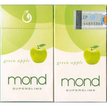 U.A.E. MOND Super Slim Lights Apple Flavor with Iran Tax Label Unopened Full Cigarette Pack