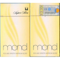 U.A.E. MOND Super Slim with Iran Tax Label Unopened Full Cigarette Pack