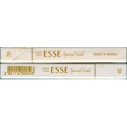 South Korea SPECIAL GOLD ESSE SUPER SLIM Unopened Full Cigarette Pack