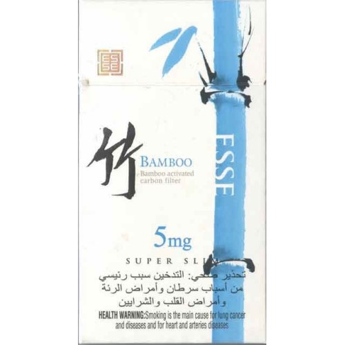 South Korea ESSE BAMBOO Super Slim with UAE Health Warning in Arabic Unopened Full Cigarette Pack