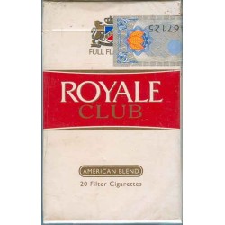 France French ROYALE CLUB with Iran Tax Label & Persian Health Warning Unopened Full Cigarette Pack