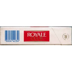 France French ROYALE CLUB with Iran Tax Label & Persian Health Warning Unopened Full Cigarette Pack