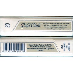 POLO CLUB ULTRA LIGHTS with Iran Tax Label & Persian Health Warning Unopened Full Cigarette Pack
