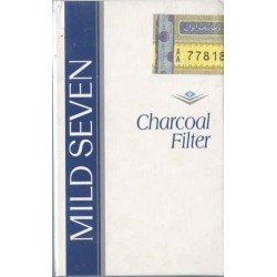 MILD SEVEN Charcoal Filter with Iran Tax Label & Persian Health Warning Unopened Full Cigarette Pack