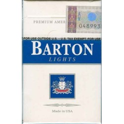 USA BARTON LIGHTS King Size with Iran Tax Label & Persian Health Warning Unopened Full Cigarette Pack