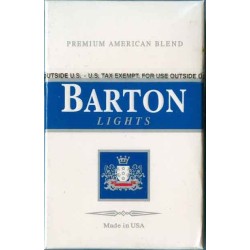 USA BARTON LIGHTS King Size with Iran Tax Label & Persian Health Warning Unopened Full Cigarette Pack