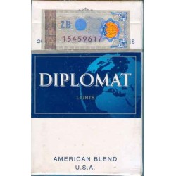 USA DIPLOMAT LIGHTS King Size with Iran Tax Label & Persian Health Warning Unopened Full Cigarette Pack