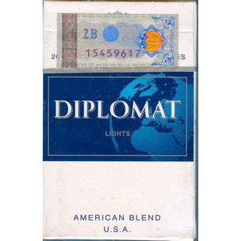 USA DIPLOMAT LIGHTS King Size with Iran Tax Label & Persian Health Warning Unopened Full Cigarette Pack