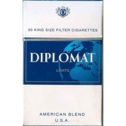 USA DIPLOMAT LIGHTS King Size with Iran Tax Label & Persian Health Warning Unopened Full Cigarette Pack