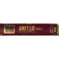 UNITED 100's Unopened Full Cigarette Pack