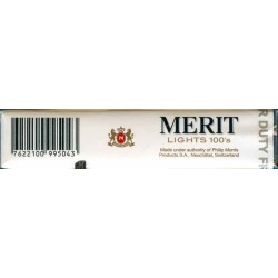 MERIT Lights 100's Unopened Full Cigarette Pack