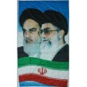 Iran Islam Shia Imam Khomeini & Ayatollah Khamenei with Flag Wall Hanging Katibeh