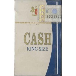 CASH King Size Packed in UAE with Iran Tax Label & Persian Health Warning Text on side Unopened Full Cigarette Pack