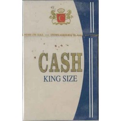 CASH King Size Packed in UAE with Iran Tax Label & Persian Health Warning Text on side Unopened Full Cigarette Pack