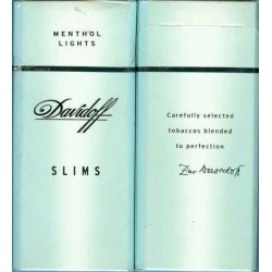 Germany DAVIDOFF Menthol Lights Slims for UAE with Arabic Health Warning Inscrpts Unopened Full Cigarette Pack
