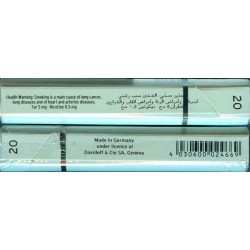 Germany DAVIDOFF Menthol Lights Slims for UAE with Arabic Health Warning Inscrpts Unopened Full Cigarette Pack