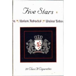 Five Stars with Arabic Health Warning Text Unopened Full Cigarette Pack