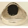 Iran Islam Shia Imam Ali Name Natural Onyx Black Agate Aqeeq Aqiq Sterling Silver 925 Ring