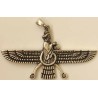 Iran Persia Double-Sided Sterling Silver 925 Zoroastrian Farvahar Wing Necklace Pendant