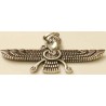 Iran Persia Double-Sided Sterling Silver 925 Zoroastrian Farvahar Wing Necklace Pendant