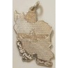 Iran Persia Map Sterling Silver 925 with Zoroastrian Farvahar Wing inside Necklace Pendant