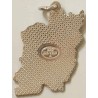 Iran Persia Map Sterling Silver 925 with Zoroastrian Farvahar Wing inside Necklace Pendant