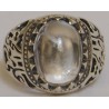 Iran Islam Shia Imam ALI-ON MA' AL-HAQQ Natural Dur-e Najaf Sterling Silver 925 Ring