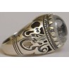 Iran Islam Shia Imam ALI-ON MA' AL-HAQQ Natural Dur-e Najaf Sterling Silver 925 Ring
