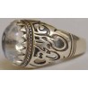 Iran Islam Shia Imam ALI-ON MA' AL-HAQQ Natural Dur-e Najaf Sterling Silver 925 Ring