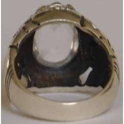 Iran Islam Shia Imam ALI-ON MA' AL-HAQQ Natural Dur-e Najaf Sterling Silver 925 Ring