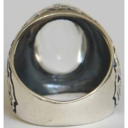 Iran Islam Shia Imam Ali Name Natural Dur-e Najaf Sterling Silver 925 Ring