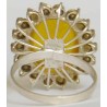 Iran Natural Yellow Agate Aqeeq Aqiq Silver 900 Lady's Ring