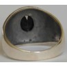 IRAN Persia Shah Pahlavi Lion & Sun Shiro Khorshid & Zoroastrian Farvahar Wing Black Imitation Stone Silver 925 Ring