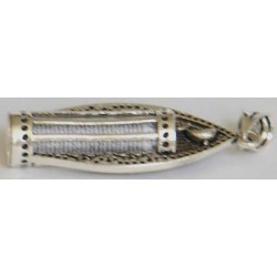 Islam Shia Joshan Saghir Dua Amulet Taweez Tawiz with Dolphin Fish Sterling Silver 925 Pendant Necklace