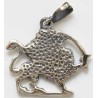 Iran Lion and Sun Emblem Sterling Silver 925 Pendant Necklace