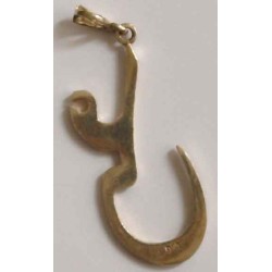 Iran Islam Shia Imam Ali Name in Calligraphy Sterling Silver 925 Necklace Pendant