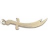 Iran Islam Shia Imam Ali Large Size Metal Zulfiqar Sword Pendant Necklace