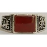Iran Islam Shia Imam YA ALI MADAD Natural Agate Aqeeq Aqiq Akeek Sterling Silver 925 Ring