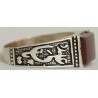 Iran Islam Shia Imam YA ALI MADAD Natural Agate Aqeeq Aqiq Akeek Sterling Silver 925 Ring