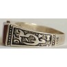 Iran Islam Shia Imam YA ALI MADAD Natural Agate Aqeeq Aqiq Akeek Sterling Silver 925 Ring