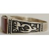 Iran Islam Shia Imam YA ALI MADAD Natural Agate Aqeeq Aqiq Akeek Sterling Silver 925 Ring