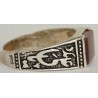Iran Islam Shia Imam YA ALI MADAD Natural Agate Aqeeq Aqiq Akeek Sterling Silver 925 Ring