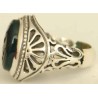 Iran Islam Shia YA ALI ( means Oh Imam Ali ) carved in Nice Arabic Calligraphy on Natural Chrysoprase Sterling Silver 925 Ring