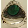 Iran Islam Shia YA ALI ( means Oh Imam Ali ) carved in Nice Arabic Calligraphy on Natural Chrysoprase Sterling Silver 925 Ring