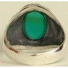 Iran Islam Shia YA ALI Natural Chrysoprases Green Agate Aqeeq Aqiq Sterling Silver 925 Ring