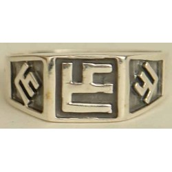 Iran Islam Shia Imam ALI Name on front & Sides of Sterling Silver 925 Ring